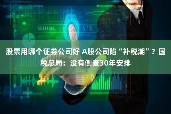 股票用哪个证券公司好 A股公司陷“补税潮”？国税总局：没有倒查30年安排