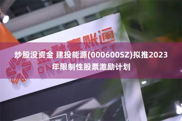 炒股没资金 建投能源(000600SZ)拟推2023年限制性股票激励计划