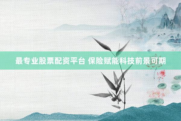 最专业股票配资平台 保险赋能科技前景可期