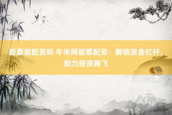 股票能配资吗 牛米网股票配资：解锁资金杠杆，助力投资腾飞