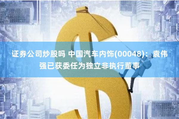 证券公司炒股吗 中国汽车内饰(00048)：袁伟强已获委任为独立非执行董事