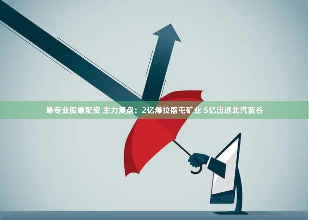 最专业股票配资 主力复盘：2亿爆拉盛屯矿业 5亿出逃北汽蓝谷